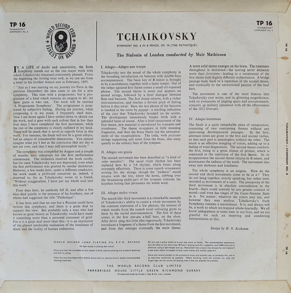 Pyotr Ilyich Tchaiko - Symphony No.6 In B Minor, Opus 74 'The Patheti image 2