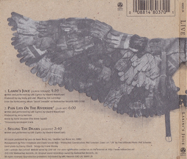 Live - Lakini's Juice - Used CD image 4