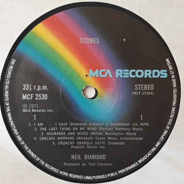 Neil Diamond - Stones - Used Vinyl Record image 3