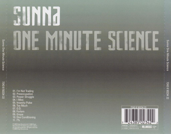 Sunna - One Minute Science - Used CD image 2