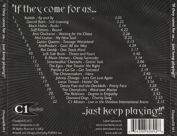 Various - If They Come For Us... Just Keep Playing!! - Used CD image 2
