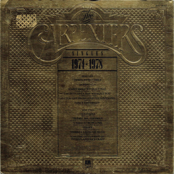 Carpenters - Singles 1974-1978 - Used Vinyl Record image 3
