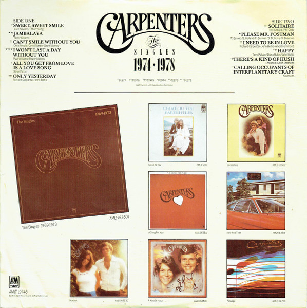 Carpenters - Singles 1974-1978 - Used Vinyl Record image 6