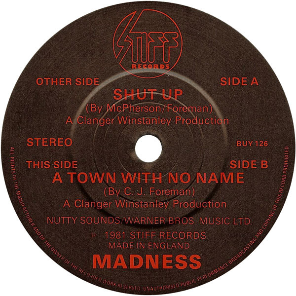Madness - Shut Up - Used Vinyl Record 7" image 4