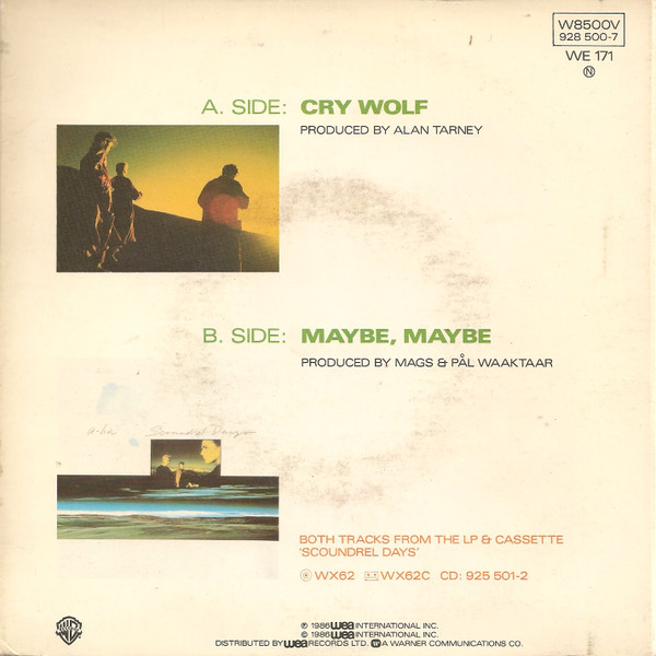 a-ha - Cry Wolf - Used Vinyl Record 7" image 3