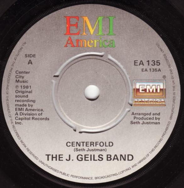 J. Geils Band - Centerfold - Used Vinyl Record 7" image 3