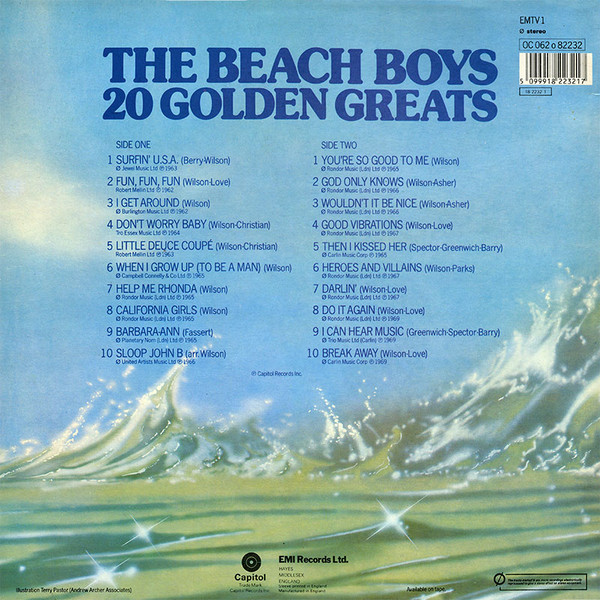 Beach Boys - 20 Golden Greats - Used Vinyl Record image 2