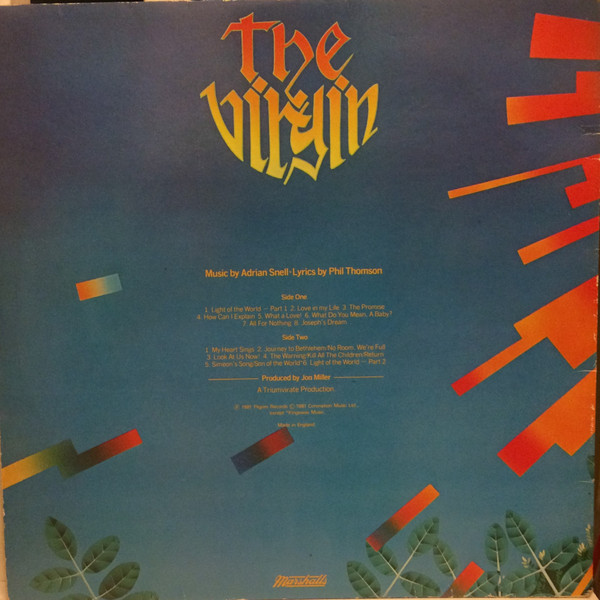 Adrian Snell - Virgin - Used Vinyl Record image 2