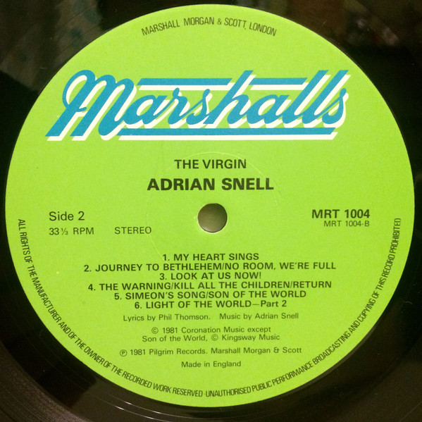 Adrian Snell - Virgin - Used Vinyl Record image 6
