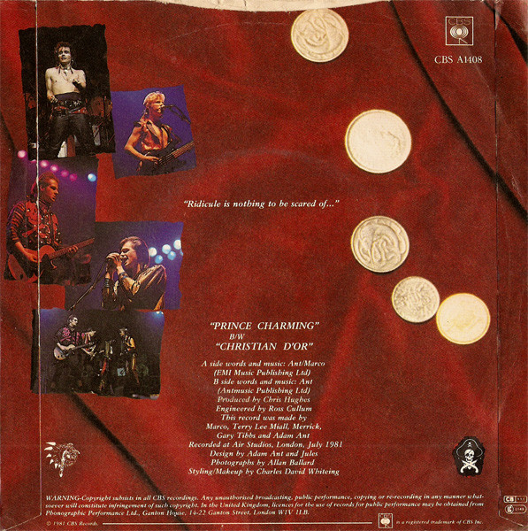 Adam And The Ants - Prince Charming - Used Vinyl Record 7" image 2