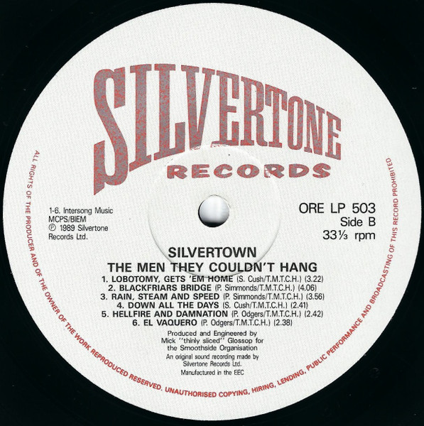 Men They Couldn't Ha - Silver Town - Used Vinyl Record image 6