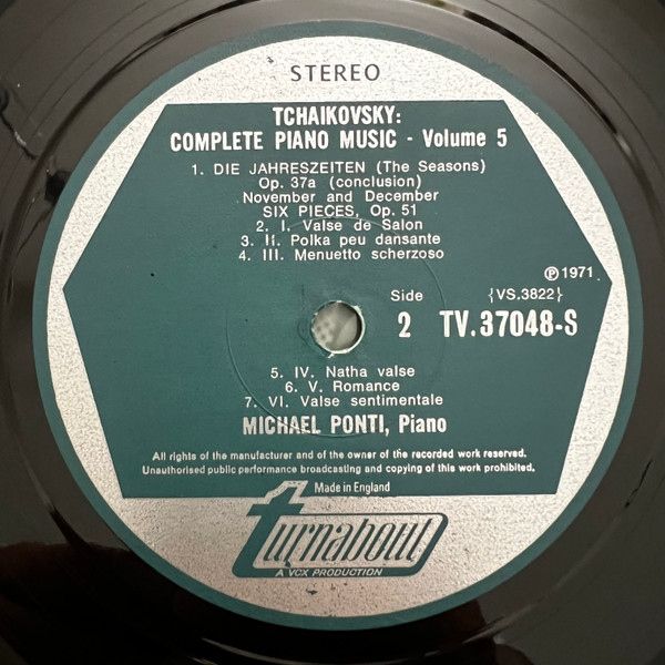 Pyotr Ilyich Tchaiko - Complete Piano Music Vol. 5 - Used Vinyl Record image 4