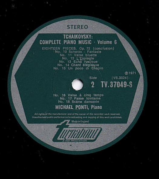 Pyotr Ilyich Tchaiko - Complete Piano Music Vol. 6 - Used Vinyl Record image 3