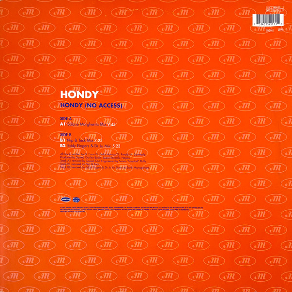 Hondy - (No Access) - Used Vinyl Record 12" image 2
