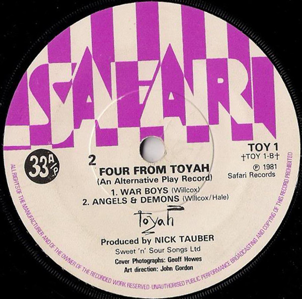 Toyah - Four From - Used Vinyl Record 7" image 4