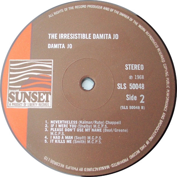 Damita Jo - Irresistible - Used Vinyl Record image 2