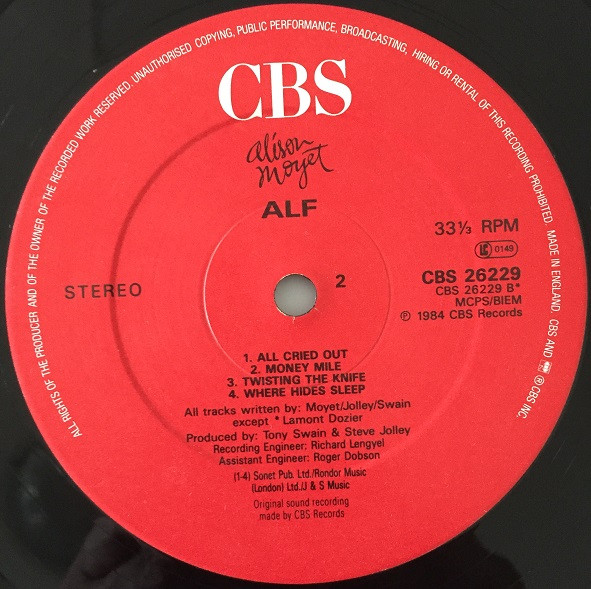 Alison Moyet - Alf - Used Vinyl Record image 4