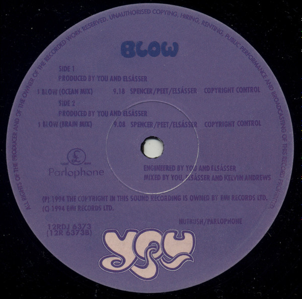 You - Blow - Used Vinyl Record 12" image 3