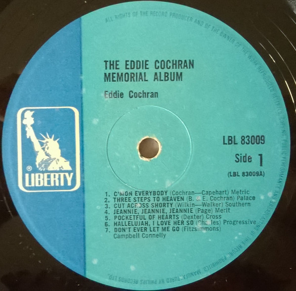Eddie Cochran - Memorial Album - Used Vinyl Record image 3