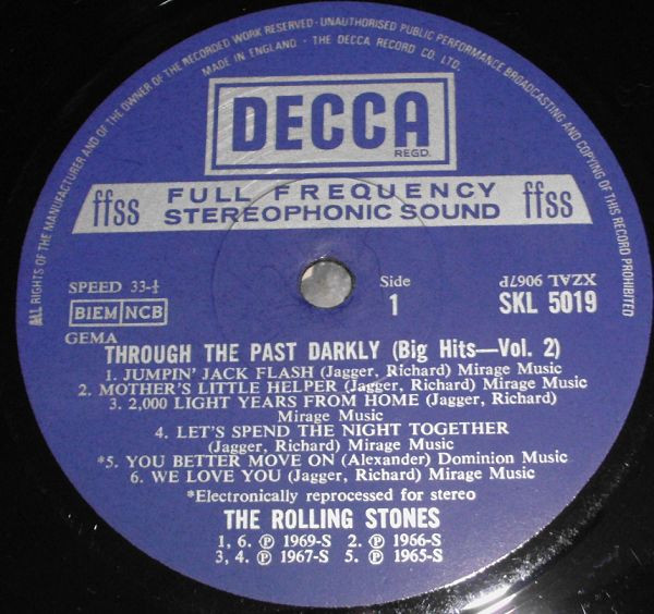 Rolling Stones - Through The Past, Darkly (Big Hits Vol. 2) - Used Vi image 3
