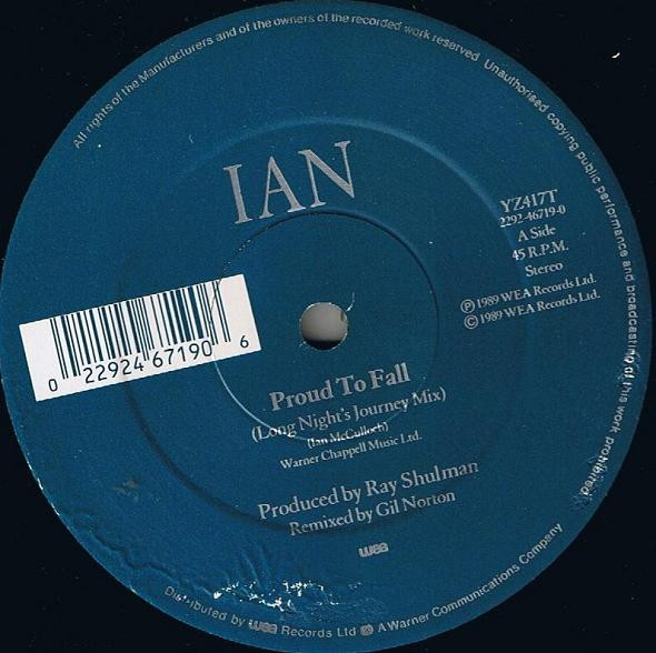 Ian McCulloch - Proud To Fall - Used Vinyl Record 12" image 3