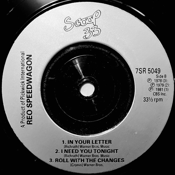 REO Speedwagon - Used Vinyl Record 7" image 4