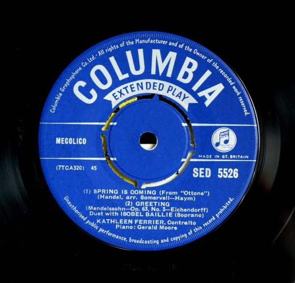 Kathleen Ferrier - With  At The Piano - Used Vinyl Record 7" image 3