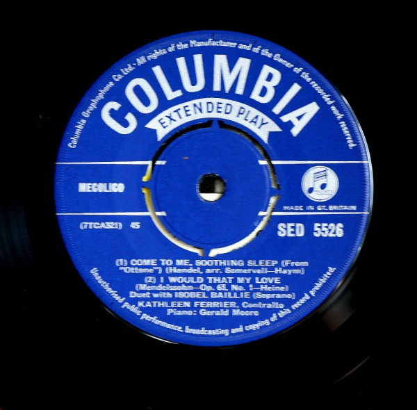 Kathleen Ferrier - With  At The Piano - Used Vinyl Record 7" image 4