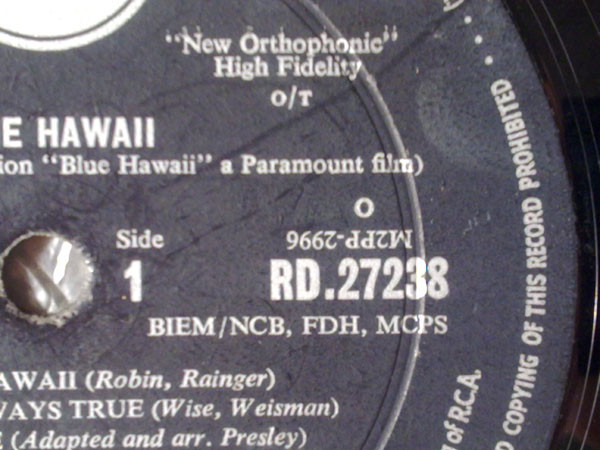 Elvis Presley - Blue Hawaii - Used Vinyl Record image 4