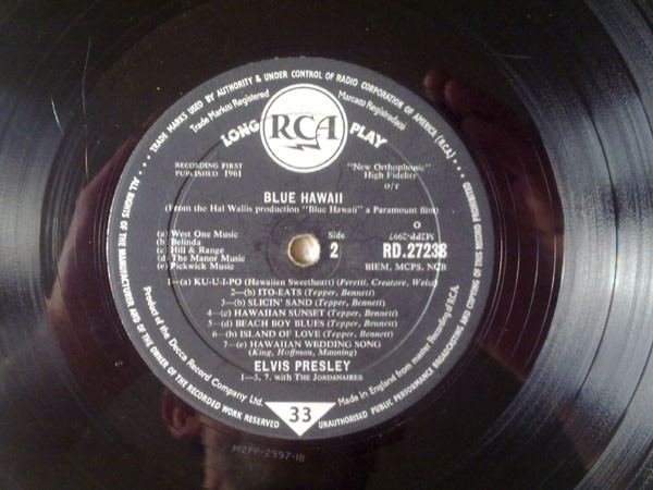 Elvis Presley - Blue Hawaii - Used Vinyl Record image 5