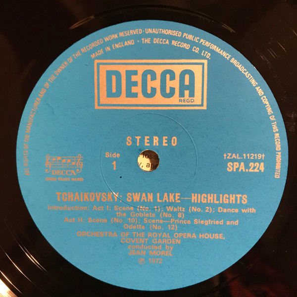 Pyotr Ilyich Tchaiko - Swan Lake - Highlights - Used Vinyl Record image 3