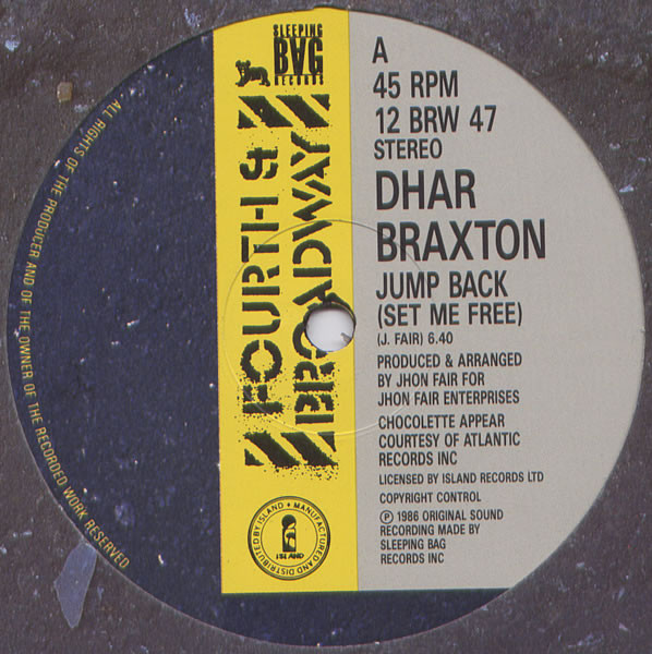 Dhar Braxton - Jump Back (Set Me Free) - Used Vinyl Record 12" image 4