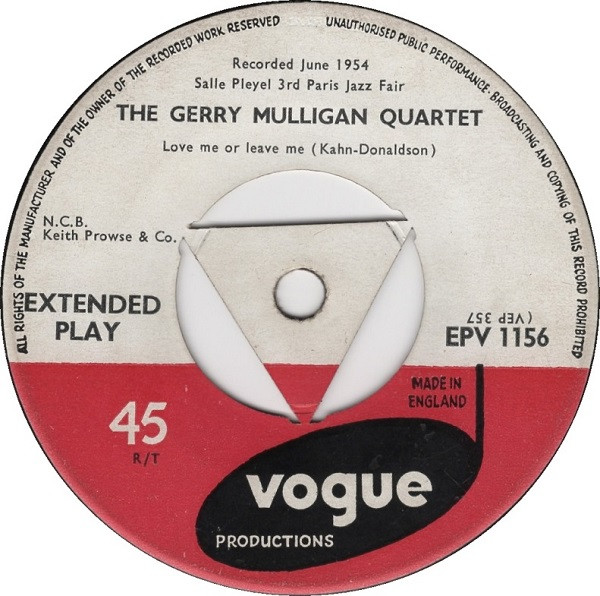 Gerry Mulligan - Paris Concert - Used Vinyl Record 7" image 4