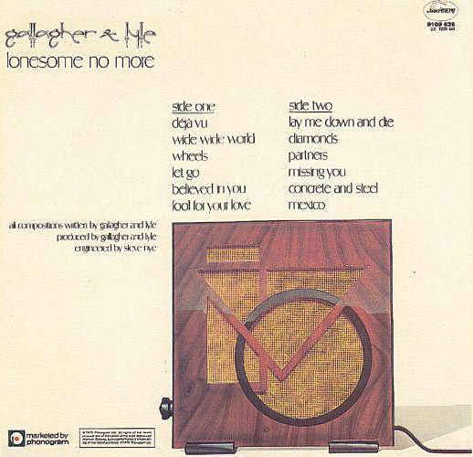 Gallagher & Lyle - Lonesome No More - Used Vinyl Record image 2