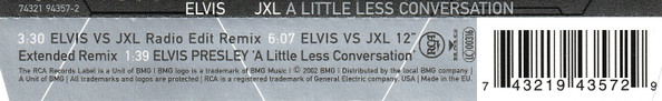 Elvis Presley - A Little Less Conversation - Used CD image 2
