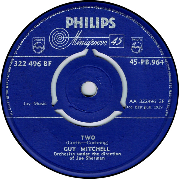 Guy Mitchell - Heartaches By The Number - Used Vinyl Record 7" image 2