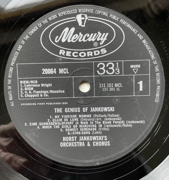 Horst Jankowski - Genius Of Jankowski! - Used Vinyl Record image 3