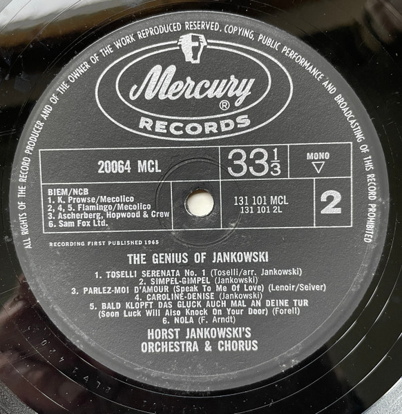 Horst Jankowski - Genius Of Jankowski! - Used Vinyl Record image 4