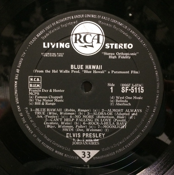 Elvis Presley - Blue Hawaii - Used Vinyl Record image 3