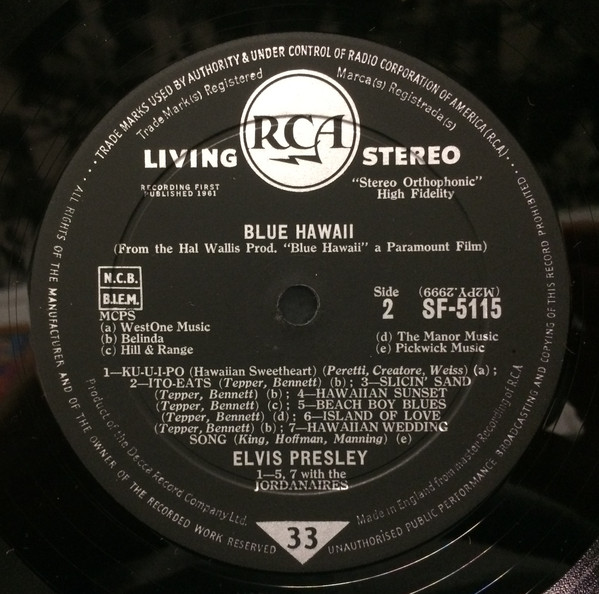Elvis Presley - Blue Hawaii - Used Vinyl Record image 4