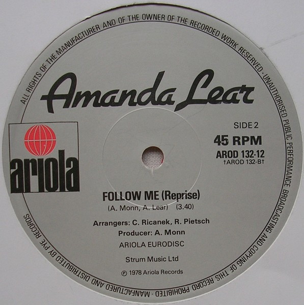 Amanda Lear - Run Baby Run - Used Vinyl Record 12" image 4