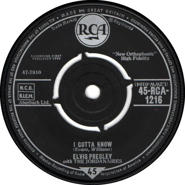 Elvis Presley - Are You Lonesome Tonight? - Used Vinyl Record 7" image 2