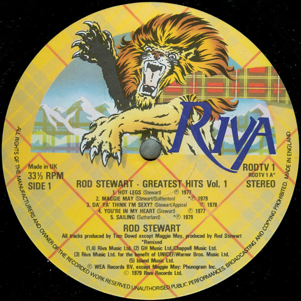 Rod Stewart - Greatest Hits Vol. 1 - Used Vinyl Record image 3