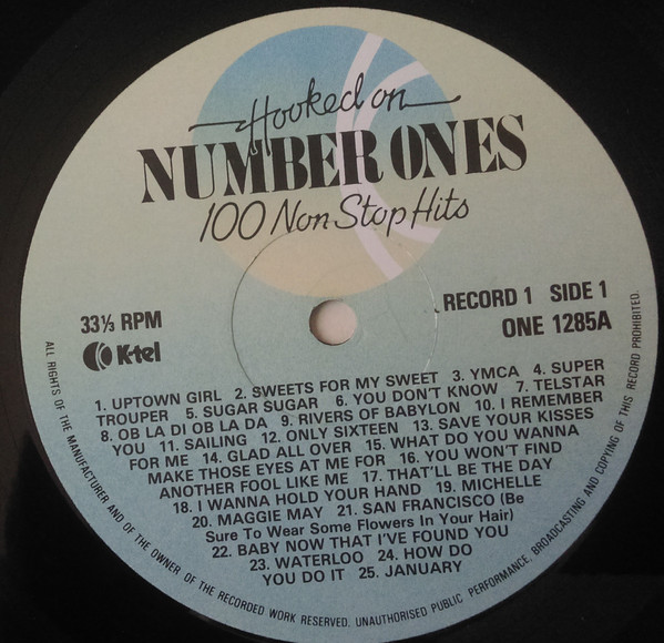 Various - Hooked On Number Ones / 100 Non Stop Hits - Used Vinyl Reco image 3