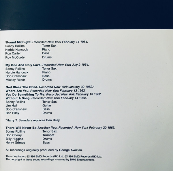 Sonny Rollins - Rollins 'Round Midnight - Used CD image 3