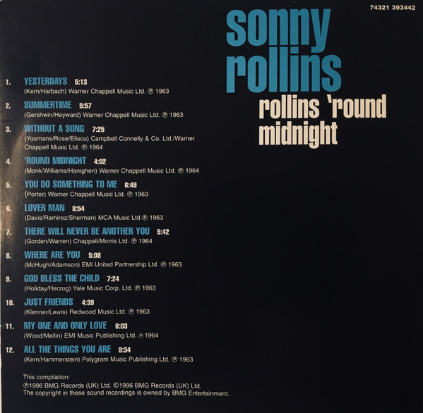 Sonny Rollins - Rollins 'Round Midnight - Used CD image 4