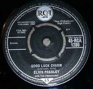 Elvis Presley - Good Luck Charm - Used Vinyl Record 7" image 1