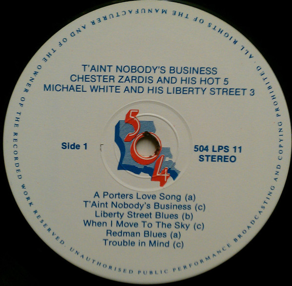 Chester Zardis And H - T'aint Nobody's Business - Used Vinyl Record image 3