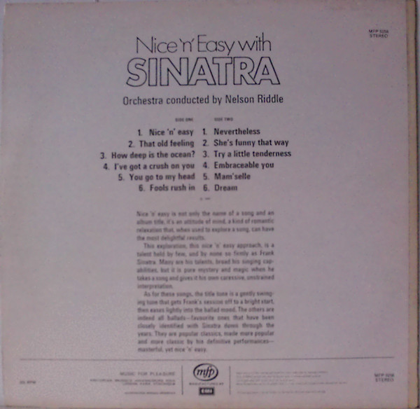 Frank Sinatra - Nice 'n' Easy - Used Vinyl Record image 2
