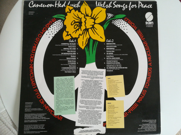 Various - Caneuon Heddwch / Welsh Songs For Peace - Used Vinyl Record image 2